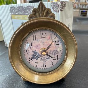 Brass table clock